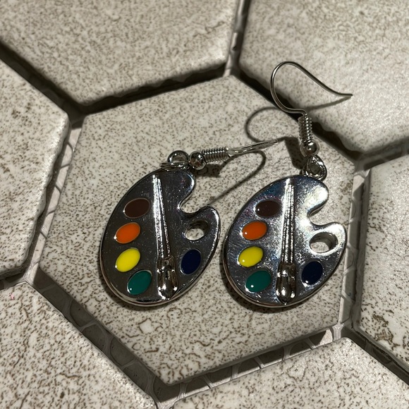 None Jewelry - Paint Pallet Earrings